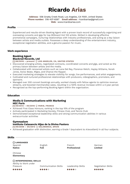 Analyst at ING Cover Letter Sample [ES]