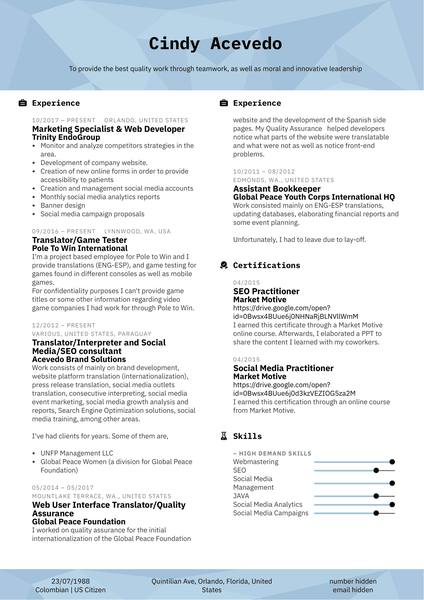 Marketing Coordinator Resume Template