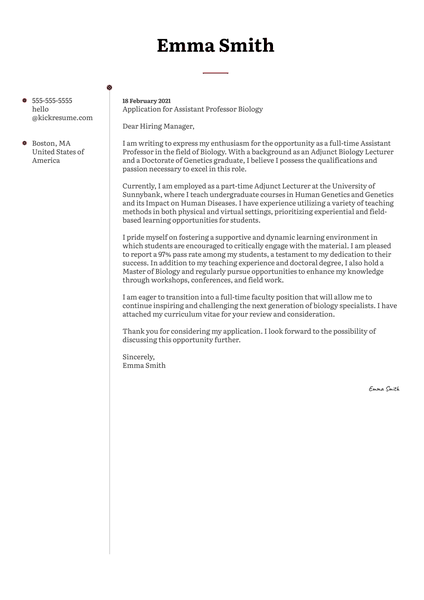 Property Management Assistant Cover Letter Sample