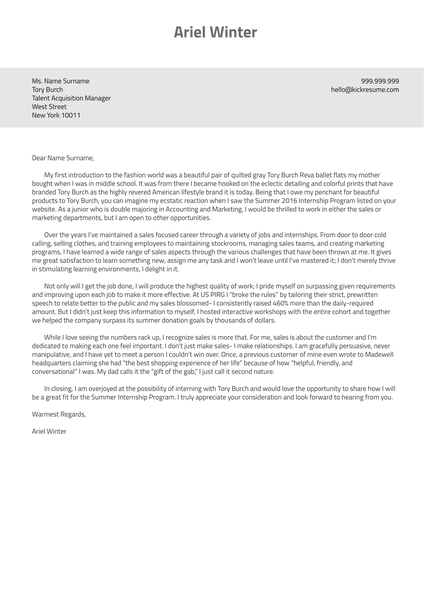 Account Executive Cover Letter Sample
