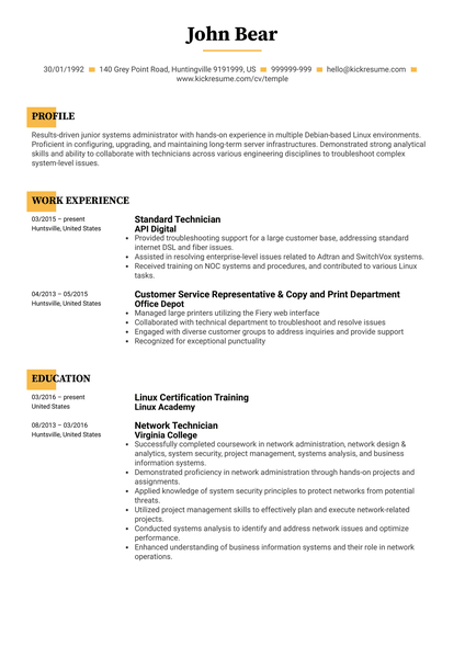 Junior Administrator Resume Example