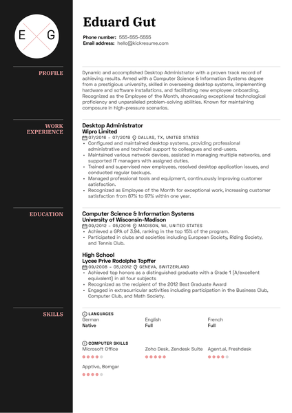 Computer Engineer Resume Example