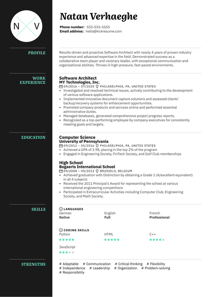 Software Architect Resume Sample