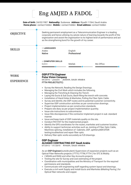 Computer Science Resume Sample