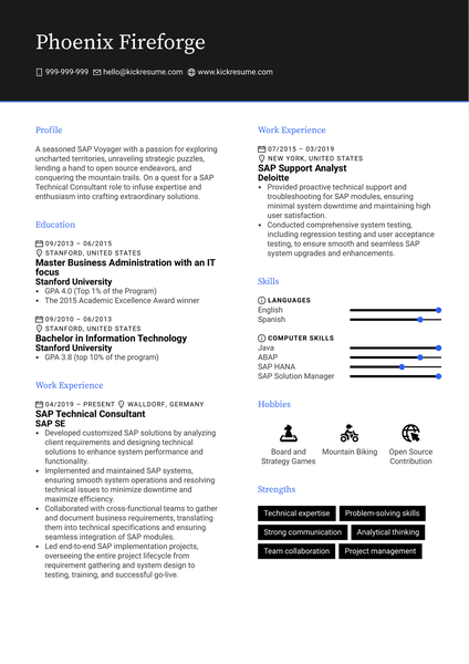 SAP Technical Consultant Resume Sample