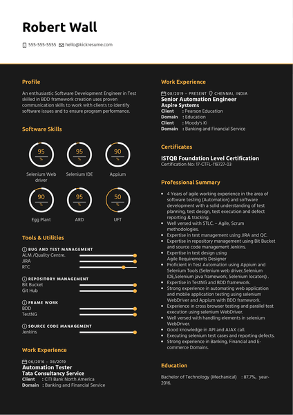 Provisioning Specialist Resume Example