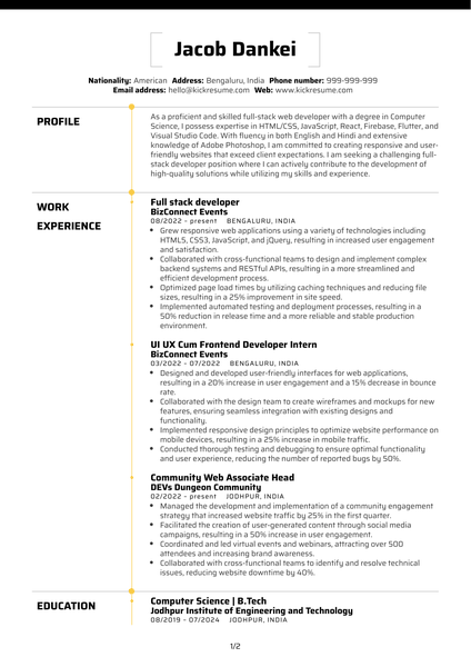 Lead Devops Engineer Resume Sample