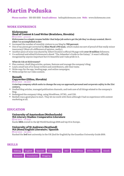 Graphic Designer Resume Sample