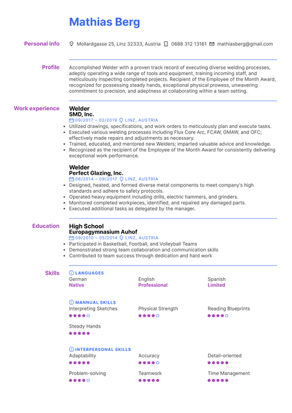 Appliance Installer Resume Sample