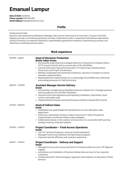 Pipe Fitter Resume Sample