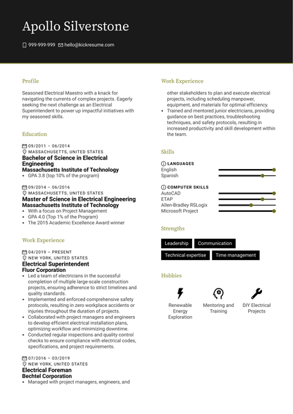 Electrician Helper Resume Sample