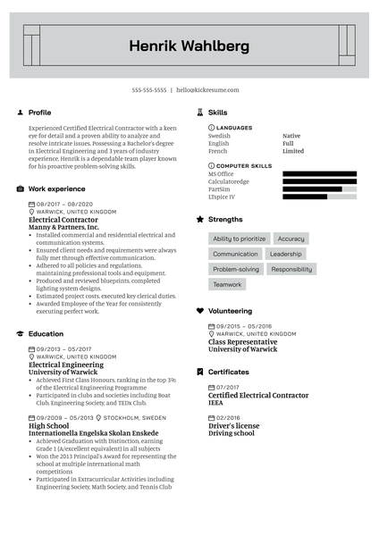 Support Analyst CV Sample