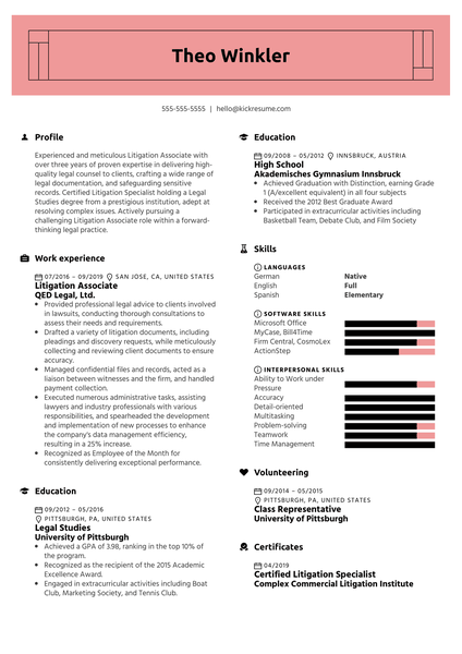 Butler Resume Example