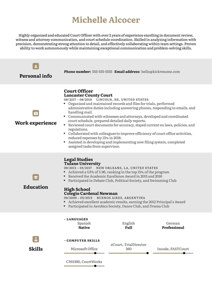 Bicycle Mechanic Resume Example