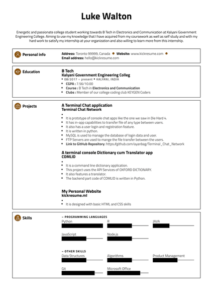 Software Engineer at Kegg Resume Example