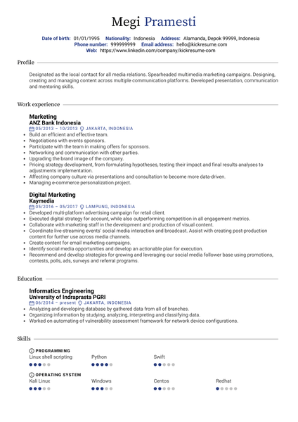 Samsung Senior Logistic Analyst Resume Template