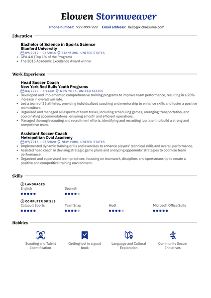 Web Developer Resume Template