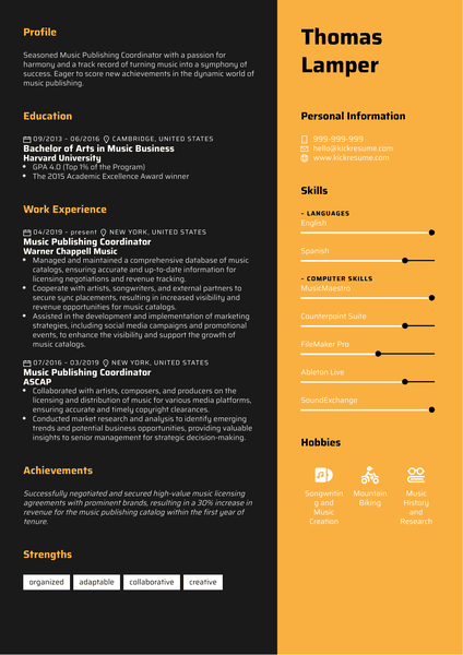 Adidas Sales Representative Resume Template