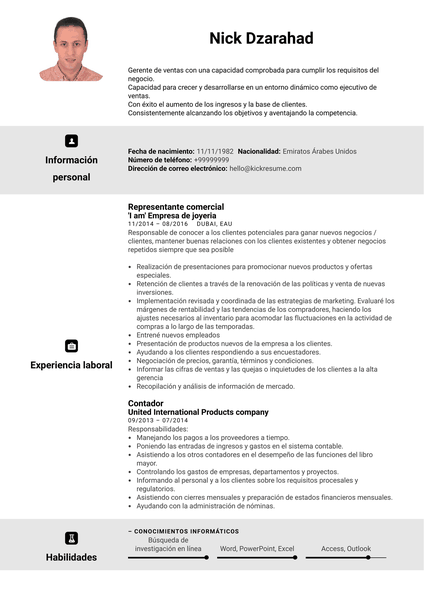 Adidas Sales Representative Resume Template