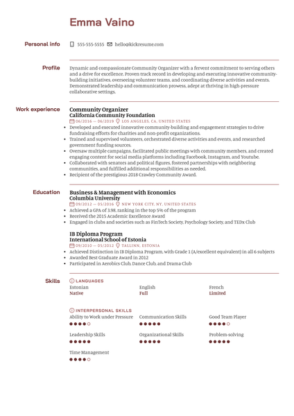 Trust Accountant Resume Example