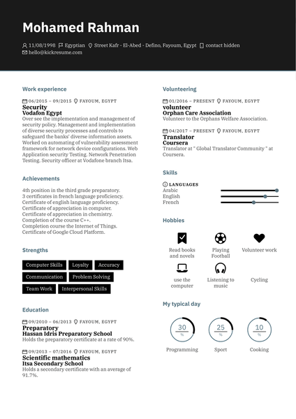 IBM Software Engineer Resume Example