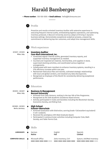 Investment Associate Resume Example