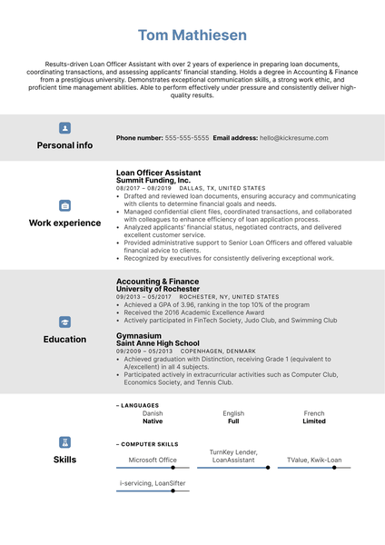 Investment Banker Resume Template