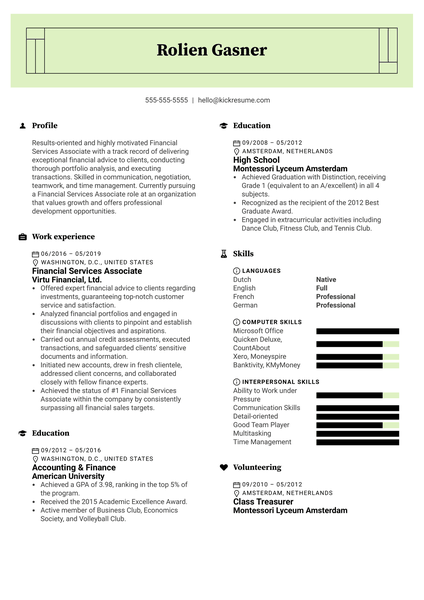 Tax Assistant Resume Sample