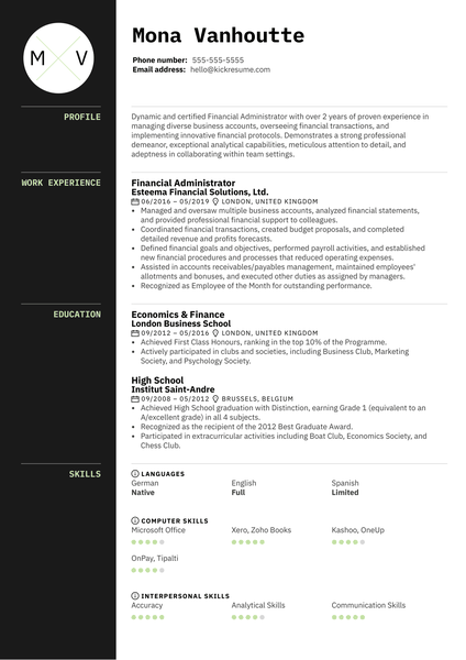 CPA Tax Accountant Resume Sample