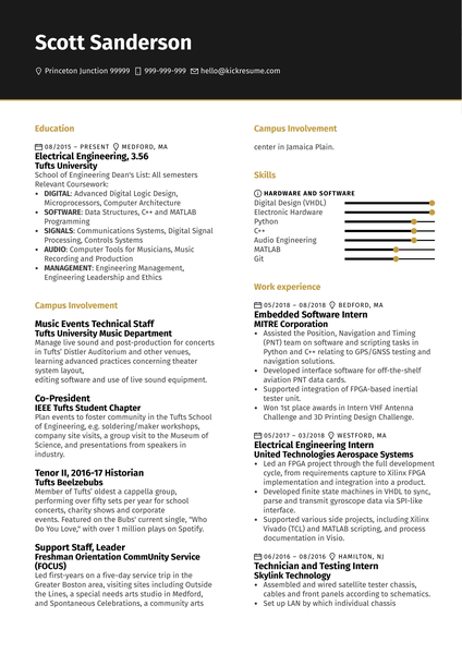 Junior Software Engineer Resume Example