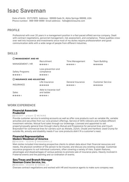 Front Desk Assistant Resume Example