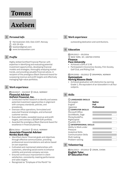 Student Resume Editorial Assistant