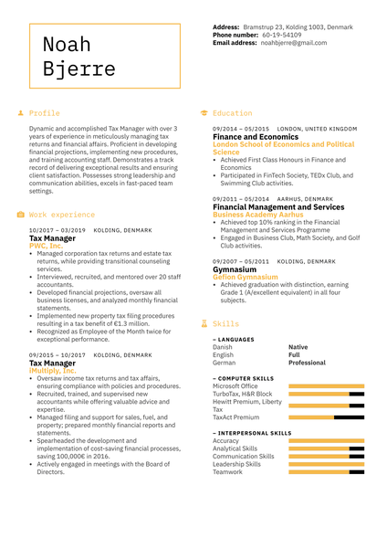 Production Designer Resume Example