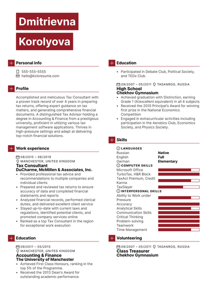 Intern Architect Resume Example