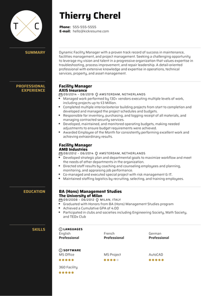 Tailor Resume Sample