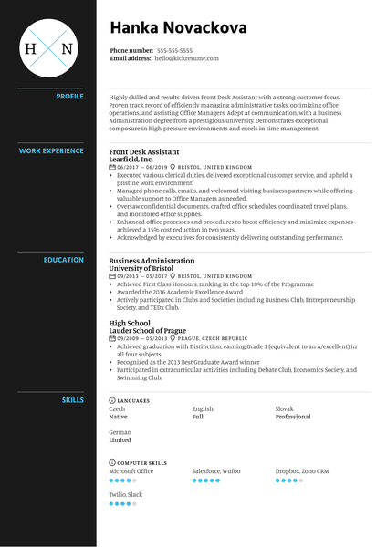 Visual Effects Artist Resume Template