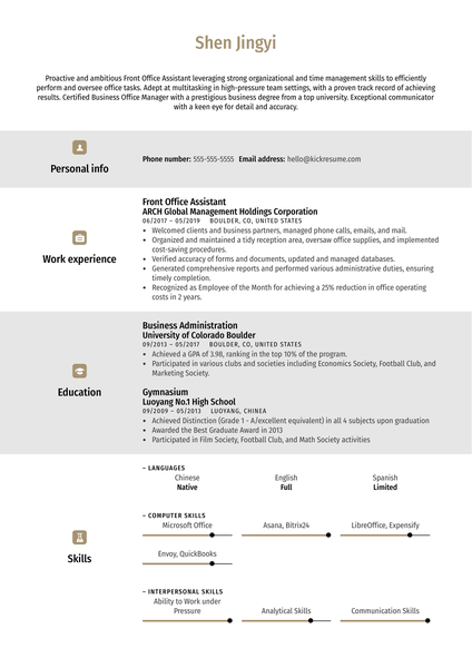 Gaffer Resume Example