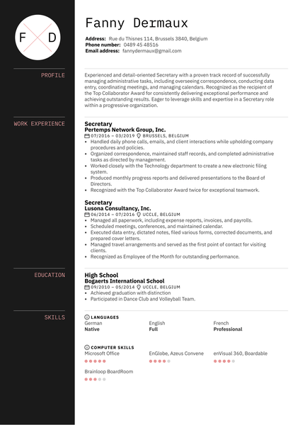 Entrepreneur Resume Sample