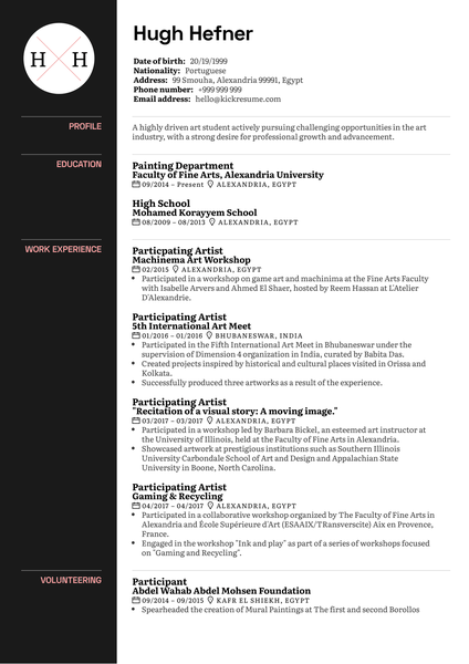 Vendor Resume Example