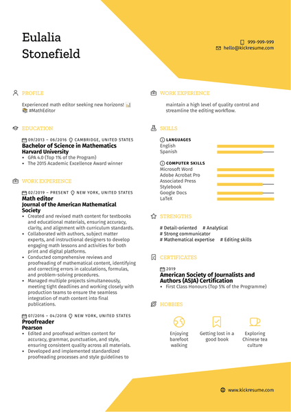 Modern Call Center Resume Sample