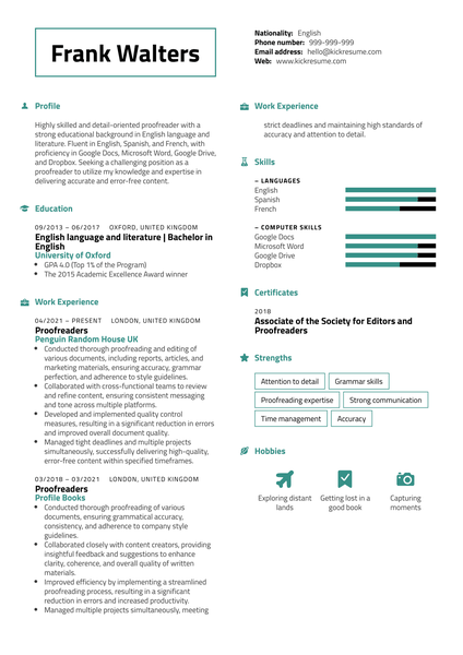 Client Associate Resume Example