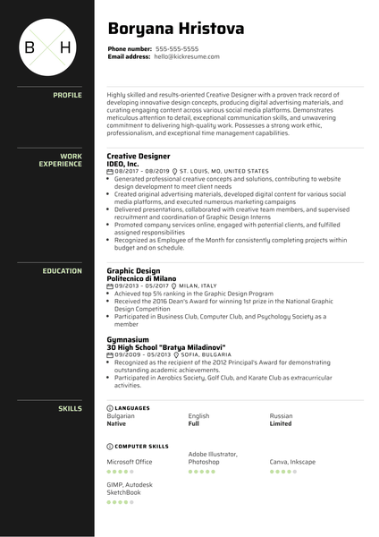 Free Customer Support CV Example