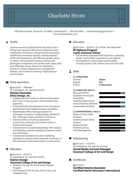 Tennis Instructor Resume Example