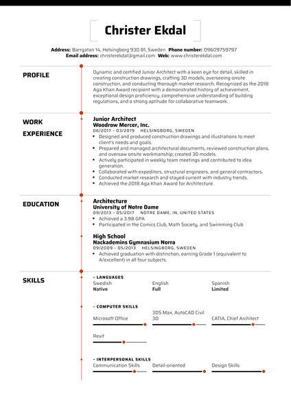 Teacher Resume Example