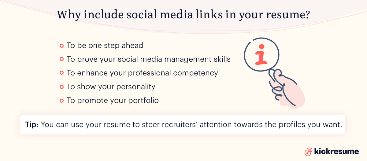 why include social media in your resume